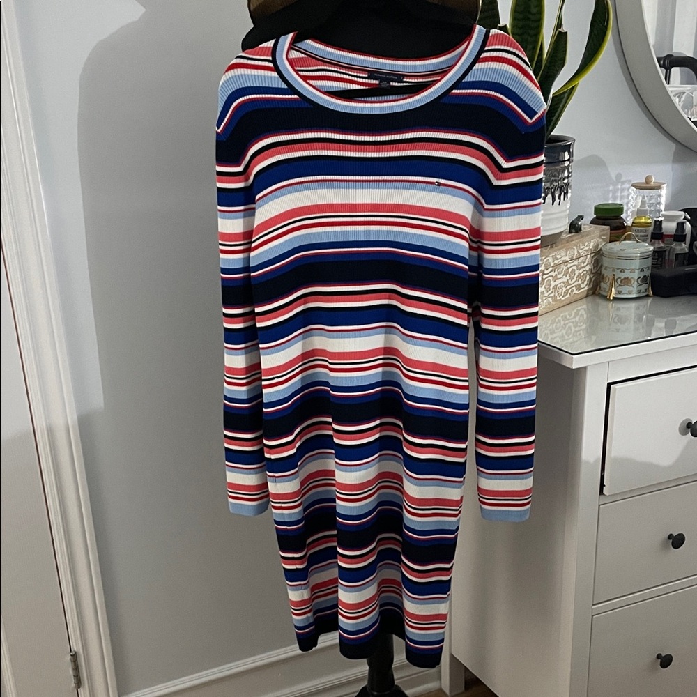NWOT Tommy Hilfiger Striped Long Sleeve Knit Dress